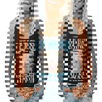 Your Feet Offensive Silly Cat Meme Vintage Women Tank Top | Mazezy