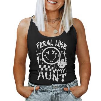 Feral Like My Aunt Tie Dye Feral Nephew Niece Auntie Women Tank Top - Monsterry