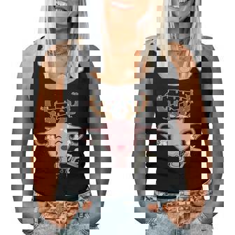 Festive Reindeer Speculum Christmas Light Nurse Obgyn Women Tank Top - Thegiftio