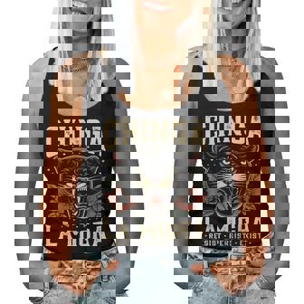 Fierce Chinga La Migra Panther Resist Human Rights Floral Women Tank Top | Seseable CA