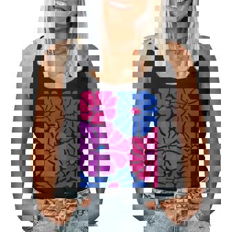 Fierté Bisexuelle Motif Floral Drapeau Couleurs Débardeur pour femme - Cadeauxyz