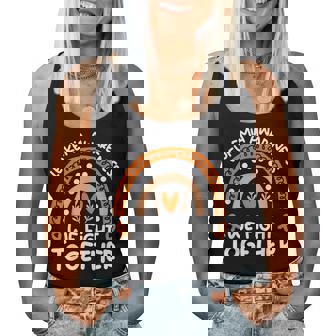 We Fight Together Leukemia Awareness Rainbow Ribbon Outfit Women Tank Top | Mazezy