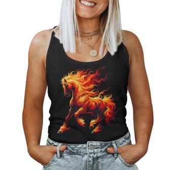 Fire Horse Animal Horse Women Tank Top - Thegiftio UK