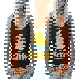 First Birthday Boys Girls Mama Rubber Duck Family Matching Women Tank Top | Seseable UK