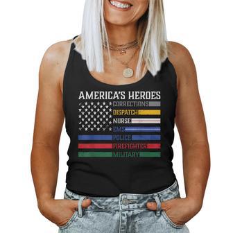 First RespondersPolice Military Firefighter Nurse Women Tank Top | Mazezy