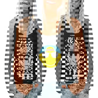 Five Is A Vibe 5Th Birthday Groovy Boys Girls 5 Years Old Women Tank Top | Seseable CA