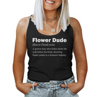 Flower Dude Wedding Bachelorette Party Women Tank Top | Mazezy