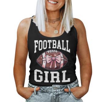 Football Girl Football Bow Women Tank Top - Thegiftio