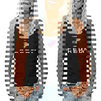 Freedom American Heart Flag For True Patriot Values Viral Women Tank Top - Thegiftio