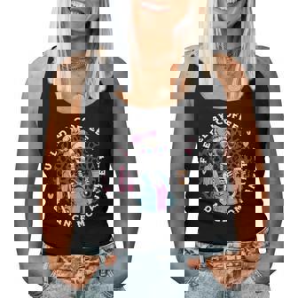 Fueled By Coffee & Dance Mom Anxiety Skeleton Dance Mom Women Tank Top - Monsterry