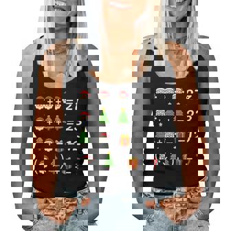 67 Meme Christmas Math Teacher Santa Six Seven Puzzle Women Tank Top - Thegiftio