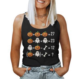 67 Meme Pumpkin Ghost Math Teacher Costume Women Tank Top - Monsterry