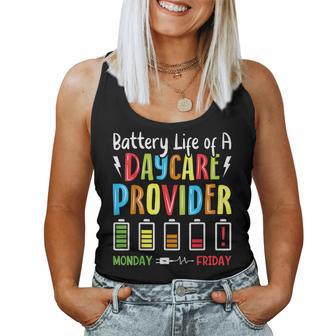 Battery Life Of Daycare Provider Childcare Teacher Women Tank Top | Mazezy