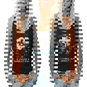 Cute Baby Panda Workout Gym Fitness Weightlifting Women Tank Top - Monsterry