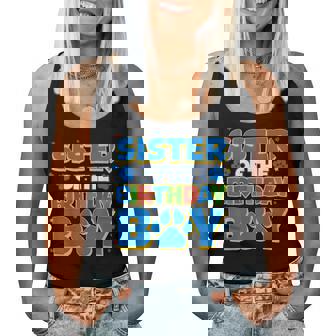 Family Matching Party Sister Of The Birthday Boy Women Tank Top | Seseable FR