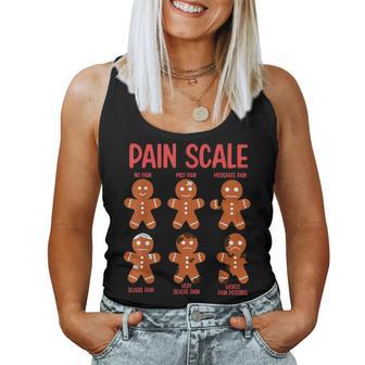 Gingerbread Pain Scale Christmas Nurse Women Tank Top | Mazezy