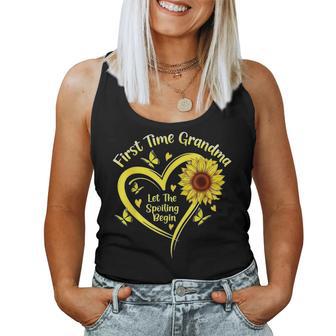 Grandmother First Time Grandma Let The Spoiling Begin Women Tank Top - Thegiftio UK