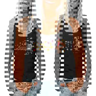 Heartbeat Turkey Nurse Thanksgiving Scrub Top Fall Women Tank Top - Thegiftio