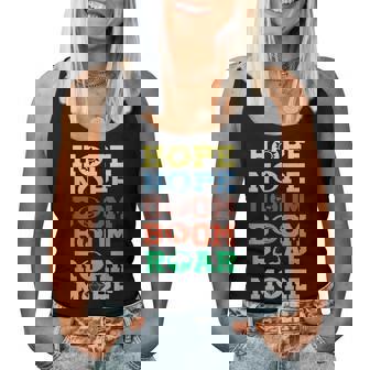 Hope Nope Doom Boom Roar More Man Vinatge Women Tank Top | Seseable FR