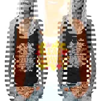 Leaf Blower Costume Fall Halloween Gardening Cleanup Women Tank Top - Monsterry