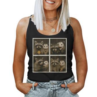 Possum And Raccoon Photobooth Selfie Trash Feral Women Women Tank Top - Thegiftio UK