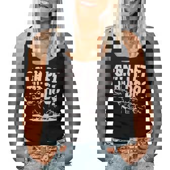 Sarcastic Alligator Saying Can I Pet That Dog Women Tank Top - Monsterry