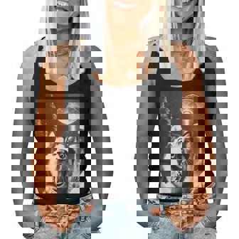 Siberian Husky Alien Ufo Taking A Selfie Dog Mom Dad Women Tank Top - Thegiftio