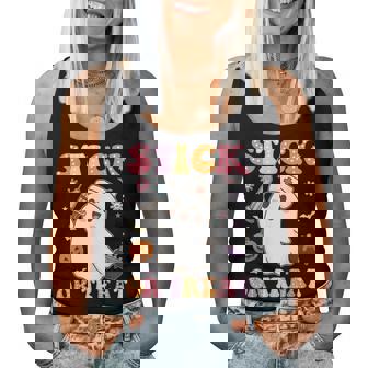 Stick Or Treat Cute Nurse Ghost Halloween Crew Women Women Tank Top | Mazezy