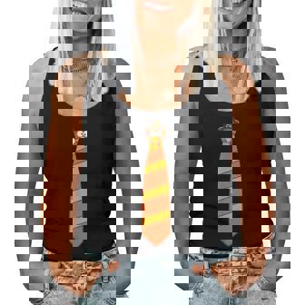 Thanksgiving Tie With Turkey For Family Dinner Women Women Tank Top | Mazezy