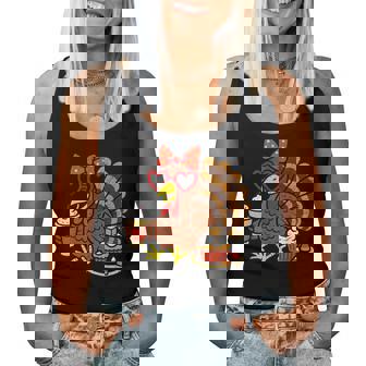 Turkey Drinking Coffee Fall Thanksgiving Costume Women Women Tank Top | Seseable CA