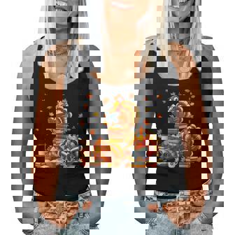 Turkey Read Books Reading Fall Thanksgiving Teacher Women Tank Top - Thegiftio