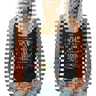 Gay Pride I Cant Even Think Straight Lgbtq Ally Women Women Tank Top - Monsterry