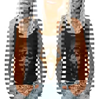 Ghost Face Spooky Halloween Face Costume For And Women Women Tank Top - Seseable