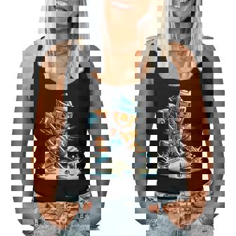 Gingerbread Playing Ice Hockey Lovers Boys Girls Christmas Women Tank Top - Monsterry