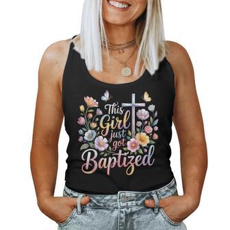 This Girl Just Got Baptized Christian Baptism Religious Women Tank Top - Thegiftio UK
