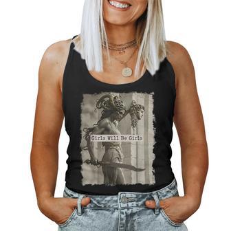 Girl Will Be Girls Medusa Feminist Women Women Tank Top - Monsterry