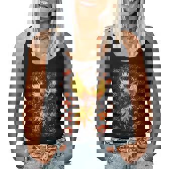 Gothic Phoenix Rose Enchanted Vintage Floral Mythical Bird Women Tank Top | Mazezy