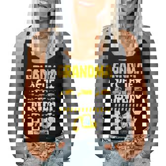 Grandma Of Birthday Boy Construction Theme Party Matching Women Tank Top - Thegiftio