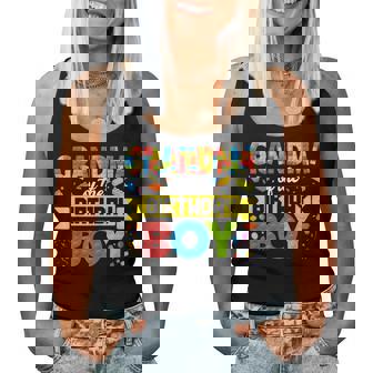 Grandma Of The Birthday Boy Master Builder Building Blocks Women Tank Top | Seseable CA