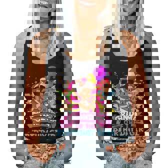 Grandma Of Birthday Girl Gracie Pink Doll Family Decorations Women Tank Top - Monsterry