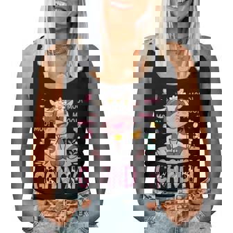 Grandma Pink Farm Cute Cow Moo Moo Birthday Girl Matching Women Tank Top - Monsterry