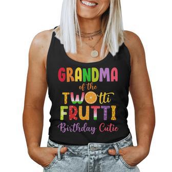 Grandma Of The Twotti Frutti Auntie 2Nd Birthday Party Fruit Women Tank Top - Thegiftio UK