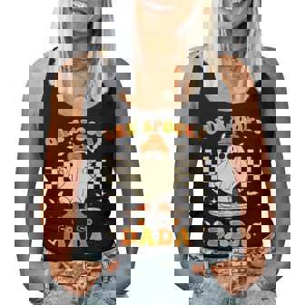 Groovy Boo One Spooky Dada First Halloween Birthday Boy Women Tank Top | Seseable CA