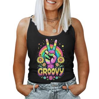 Groovy Hippie Tie-Dye Costume Des Années 60 Et 70Igne De La Paix Débardeur pour femme - Cadeauxyz