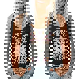 Groovy Twins Ghost Twinning With My Bestie Halloween Women Tank Top - Thegiftio