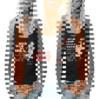 Guess What Chicken Saying Farm Humor Joke Women Women Tank Top - Monsterry