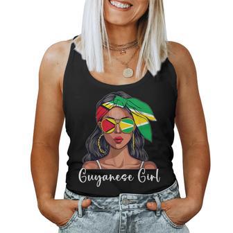 Guyanese Souvenirs Products Woman Flag Girl Guyana Women Tank Top - Thegiftio UK