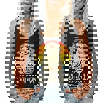 Halloween Nurse Ghost Boo Boo Costume Scrub Top Crew Women Tank Top - Monsterry