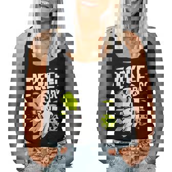 Halloween Pickleball Player Pickle Boo Ghost Women Tank Top - Thegiftio