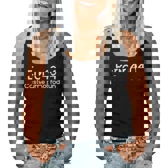 Halloween Tech Error 404 Costume Not Found Women Women Tank Top - Seseable